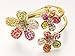 Funky Colorful Encrusted Bead Stigma Clear Crystal