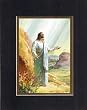 Beautiful and Inspiring Blank 8 x 10 Inches Frame able Easter Note Card on Double Beveled Matting