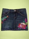 Gap Embroidered Mini Skirt Medium Blue Wash