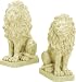 Lion Statues Standing Floor Set of Two