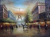 IMAGE OF Cityscape Oil Painting 36 x 48 inches