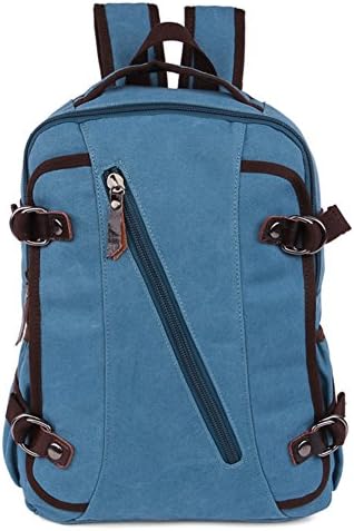Men's shoulder bag / casual computer backpack / canvas bag-sky blue