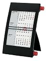 3-Monats-Tischkalender f&uuml;r 2012 + 2013, schwarz/rot, mit Drehmechanik