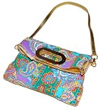 Polo Ralph Lauren Purple Label Hand Bag Tote Purse Gold Italy Handbag