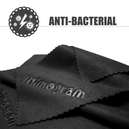 4 Combo Pack mimogram New Premium Anti-Bacterial Magic Microfiber Cleaning Cloths - Extra Large Cloths for Larger Screens - LCD, LED,3D, Plasma TV Screens, iPad, Mac, iPhone, Samsung, Microsoft Surface, Laptop, Tablet, Cell Phone and All Kind of the Screen Surfaces.(4 Pack Over Size Combo. 3 Black Over Size 14"x12", 1 Grey 7"x7")