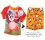 Kung Fu Panda Toddler Size Orange 2 Piece Pajama Sleepwear Set - Shirt & Shorts