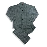 Hanes - Mens Plaid Flannel Pajamas, Sage, Navy