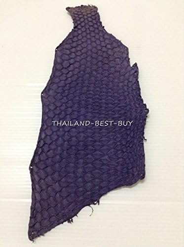 Matt Purple Genuine Tilapia Fish Skin Hide Leather