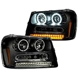 Anzo USA 111127 Chevrolet Trailblazer Black Projectors w Halos Headlight Assembly -... by AnzoUSA
