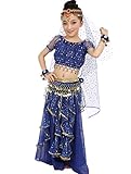 Astage Big Girls` Belly Dance Carnival Dancing Dress Royal Blue S-M