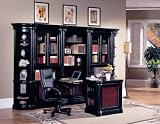 Black Cherry Workstation with Reversible Desk
