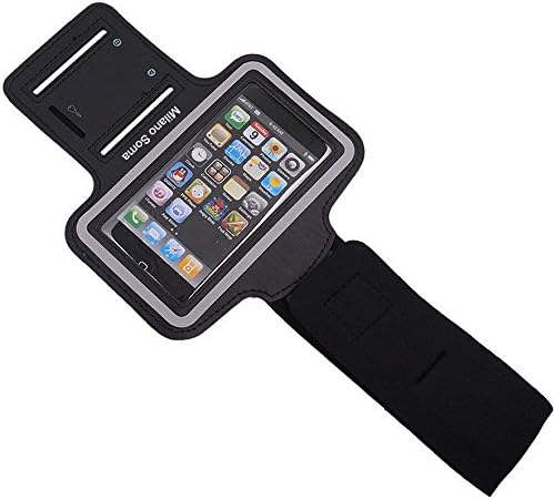 iPhone 6- Samsung Galaxy S6 & S6 Edge Running Armband, Milanosoma Apple iP6(4.7 inch) & Samsung S6/S6 Edge(5.1 inch) Easy Fitting Sport Running Armband with Premium Flexible Case Combo [Kinetic Series] With Key Holder (Black)