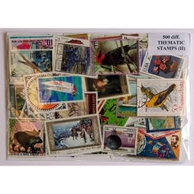 500 Worldwide thematic stamps. Pack 2 of 5. Shipped free.