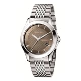 Gucci Men`s YA126406 G Timeless Medium Brown Dial Stainless Steel Watch