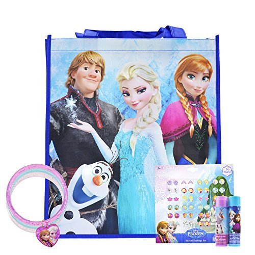 Disney Frozen Party Favors, Sticker Earrings, Glitter Bracelets, and Lip Balm, PLUS Frozen Bag Disney Frozen Party Favors, Sticker Earrings, Glitter Bracelets, and Lip Balm, PLUS Frozen Bag