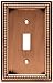 Brainerd 64245 Beaded Single Toggle Switch Wall Plate / Switch Plate / Cover Aged Brushed Copper
