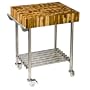 Proteak 701 Butcher Block Kitchen Cart