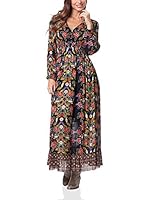 Peace & Love Vestido Largo (Negro / Multicolor)