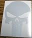 Reflective Punisher skull helmet decal