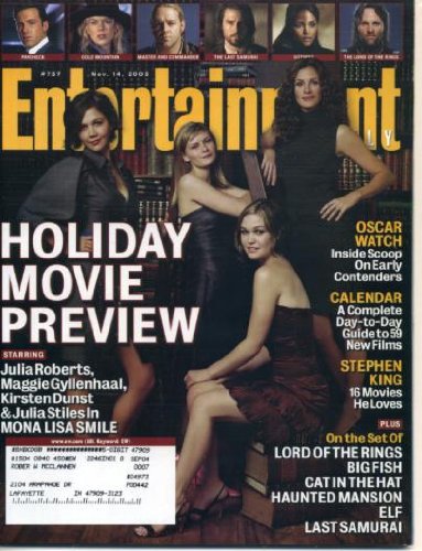 Entertainment Weekly November 14, 2003 Julia Robert & Maggie Gyllenhaal & Kirsten Dunst & Juila Stiles/Mona Lisa Smile Cover, Stephen King, Ben Affleck