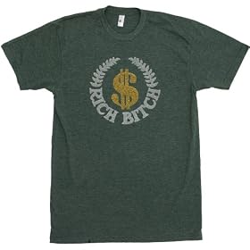 Rich Bitch (Glitter) Vintage Poly-Cotton T-Shirt