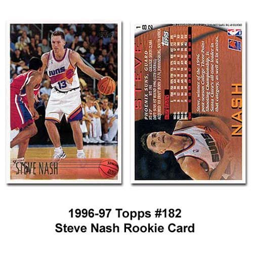 Topps Phoenix Suns Steve Nash 1996-97 Rookie Card