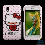 Cute Case for Sprint/Boost Mobile LG Marquee LS855/Alltel LG Ignite P970-Snap-on skin holster Cover Hard Case-Hello Kitty Pattern