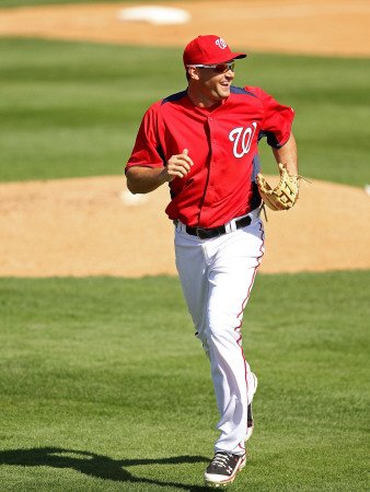 Florida Marlins v Washington Nationals, VIERA, FL - MARCH 02: Ryan Zimmerman Photographic Poster Print by Mike Ehrmann, 9x12