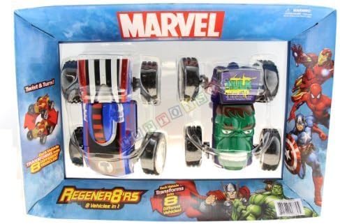 Marvel Regener8'Rs Transforming 8 In 1 Vehicles Twin Pack Incredible Hulk & Thor