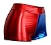 Dilly Duds HIGH Waist Metallic Red and Blue Booty Shorts
