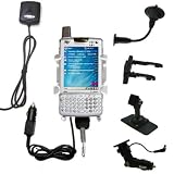 Car / Auto Multi Adapter Mount Holder GPS Navigation Kit for the HP iPAQ hw6500 with built in charger - Gomadic Brand