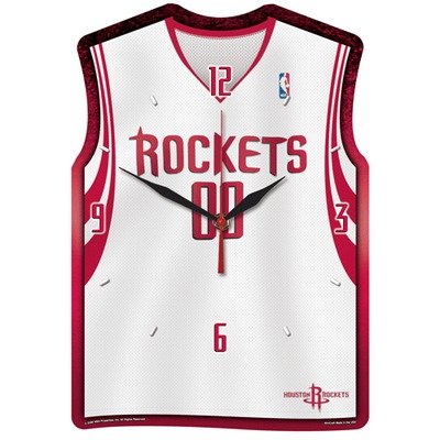NBA Jersey High Def Plaque Clock - Houston Rockets
