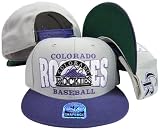 Colorado Rockies Gray/Purple Two Tone Plastic Snapback Adjustable Snap Back Hat/Cap