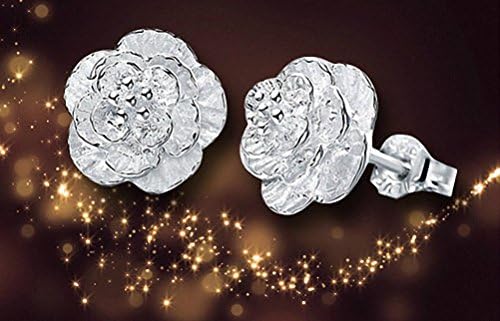 fashion vintage white ladies crystal earring cz rhinestone daisy flower stud earring for ladies