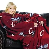 NBA Cleveland Cavaliers Wine Team Logo Print Unisex Comfy Throw