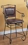 24"H Scroll motif bar stool in metal finish