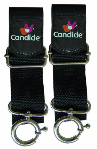 Candide 400651 POU 7 Universal Befestigungshaken, sehr stabil, Set aus 2 St&uuml;ck, f&uuml;r Kinderwagen, Buggy, Auto usw; Dank Klettverschluss f&uuml;r alle Ra ...