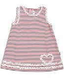 Le Top Puppy Love Red Heart Sleeveless Striped Cover-up Dress
