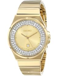 Seiko Womens SXDF72 Analog Display Japanese Quartz Gold Watch