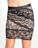 Mixed Lace Skirt - BLACK (XXS)