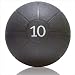 10LB Black Medicine Ball in Black Mesh Carry Sack