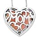 Sterling Silver Pink Mother of Pearl Heart with Diamond Pendant Sterling Silver Pink Mother of Pearl Heart with Diamond Pendant