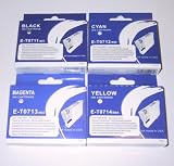 Epson Compatible T0715 (T711-T714) Full Set of High Yield (19ml) Black/Cyan/Magenta/Yellow Ink Cartridges for Epson Stylus D78 D92 D120 DX4000 DX4050 DX4400 DX4450 DX5000 DX5050 DX6000 DX6050 DX7000F DX7400 DX7450 DX8400 DX8450 DX9400P S20 SX100/SX105 SX200 SX205 SX400 SX405 SX600FW Office B40W BX300F BX600FW.