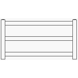 Vinyl Fencing - 3 Rail Ranch Rail - 96 Single Gate from Fencing Tools