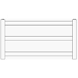 Vinyl Fencing - 3 Rail Ranch Rail - 192 Double Gate by Longevity Vinyl Fence