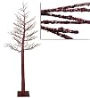 6' Red and Black Glitter Metallic Artificial Christmas Display Tree