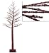 6' Red and Black Glitter Metallic Artificial Christmas Display Tree