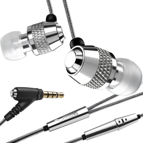 V-MODA Vibe Duo Earbud Headset (Chrome, iPhone Compatible)