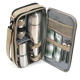from Kondor L&G Greenfield Collection Luxury Flask Pack with Stainless Steel Flask and Mugs Model FP001DGH
