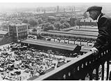 A Man Looks Down over the Old Caledonian Road Market, Caledonian Road, North London Photographic Poster Print, 16x12